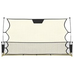 futbola atsitienu tīkls, melns, dzeltens, 183x85x120 cm цена и информация | Футбольные ворота и сетки | 220.lv