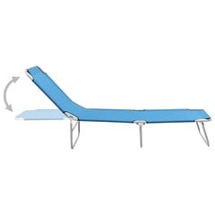 Saliekamā gulta, zila cena un informācija | Sauļošanās krēsli | 220.lv