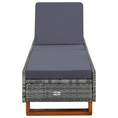 Sauļošanās gulta ar matraci , pelēka cena un informācija | Sauļošanās krēsli | 220.lv