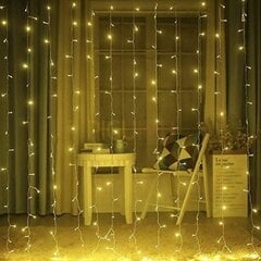 Led vītnes aizkars 3x1,95m 240 LED, Auksti balts цена и информация | Гирлянды | 220.lv