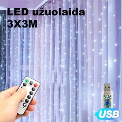 Aizkaru vītne Usb led, auksti balta cena un informācija | Ziemassvētku lampiņas, LED virtenes | 220.lv