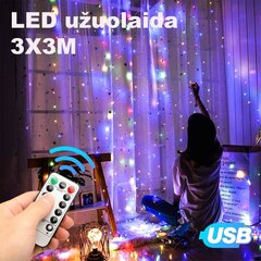 Aizkaru vītne Usb led, krāsaina cena un informācija | Ziemassvētku lampiņas, LED virtenes | 220.lv