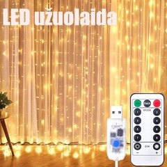 Aizkaru vītne Usb led, silti balts цена и информация | Гирлянды | 220.lv