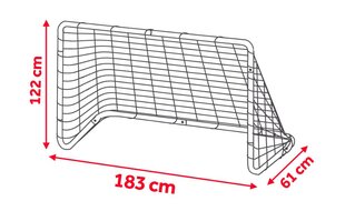 Pārnēsājami futbola vārti 183 x 122 x 61 cm cena un informācija | Futbola vārti un tīkls | 220.lv