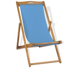 pludmales krēsls, 56x105x96 cm, tīkkoks, zils cena un informācija | Sauļošanās krēsli | 220.lv