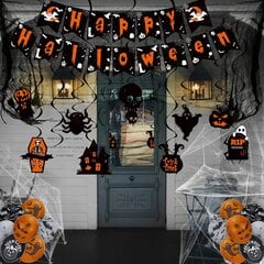 Girland Happy Halloween dekorēšanas baloni Spoku ķirbju ķirbju ķirbju komplekts 41el. цена и информация | Праздничные декорации | 220.lv