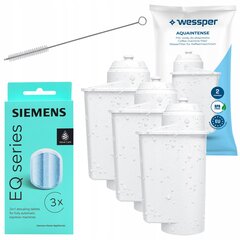 Wessper 3x Siemens kafijas automāta filtrs + Siemens kafijas automāta atkaļķotājs cena un informācija | Kafijas automātu piederumi | 220.lv