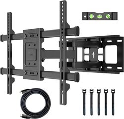 BONTEC sienas stiprinājums TV 32-84'', melns, VESA līdz 600x400mm cena un informācija | TV kronšteini | 220.lv