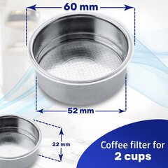 MONTERAL 2 tasīšu kafijas automāta filtrs Bialetti Mokona cena un informācija | Kafijas automātu piederumi | 220.lv