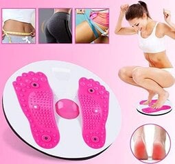 Твистборд YYST Waist Exercise and Foot Massage Board бело-розовый цена и информация | Другие товары для фитнеса | 220.lv