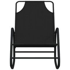 sauļošanās šūpuļkrēsls, tērauds, melns tekstilēns cena un informācija | Dārza krēsli | 220.lv