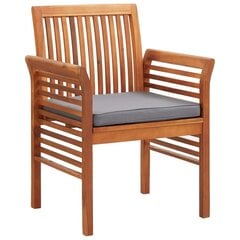 dārza krēsls ar matraci, akācijas masīvkoks cena un informācija | Dārza krēsli | 220.lv