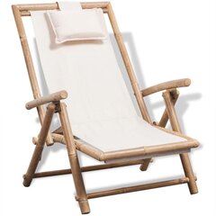 pludmales krēsls, bambuss cena un informācija | Sauļošanās krēsli | 220.lv