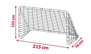 Pārnēsājami futbola vārti Neo-Sport 215 x 153 x 76 cm cena un informācija | Futbola vārti un tīkls | 220.lv