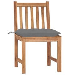 dārza krēsli ar matračiem, 4 gab., masīvs tīkkoks cena un informācija | Dārza krēsli | 220.lv