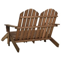 Divvietīgs Garden Adirondack krēsls un Osmaņu, brūns цена и информация | Садовые стулья, кресла, пуфы | 220.lv