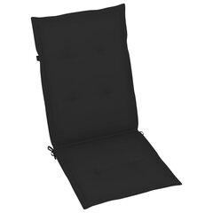 dārza krēslu matrači, 4 gab., melni, 120x50x3 cm cena un informācija | Krēslu paliktņi | 220.lv