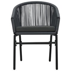 Dārza krēsli , 2 gab., antracīta krāsā, PVC rotangs cena un informācija | Dārza krēsli | 220.lv