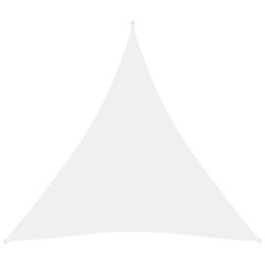 saulessargs, 4,5x4,5x4,5 m, trijstūra, balts oksforda audums cena un informācija | Saulessargi, markīzes un statīvi | 220.lv