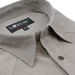 Vīriešu velveta krekls NORDIC, taisns siluets - Ar garām piedurknēm 4630-49 cena un informācija | Vīriešu krekli | 220.lv