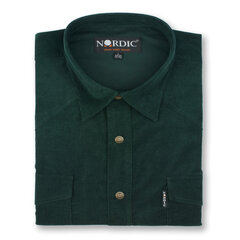 Vīriešu velveta krekls NORDIC, taisns siluets - Ar garām piedurknēm 4632-49 cena un informācija | Vīriešu krekli | 220.lv