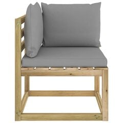 Dārza stūra dīvāns ar matračiem , brūns cena un informācija | Dārza krēsli | 220.lv