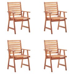 Dārza krēsli ar matračiem , 4 gab., brūni cena un informācija | Dārza krēsli | 220.lv
