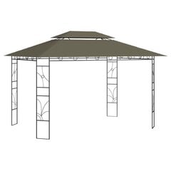 dārza nojume, 4x3x2,7 m, pelēkbrūna, 160 g/m² cena un informācija | Dārza nojumes un lapenes | 220.lv