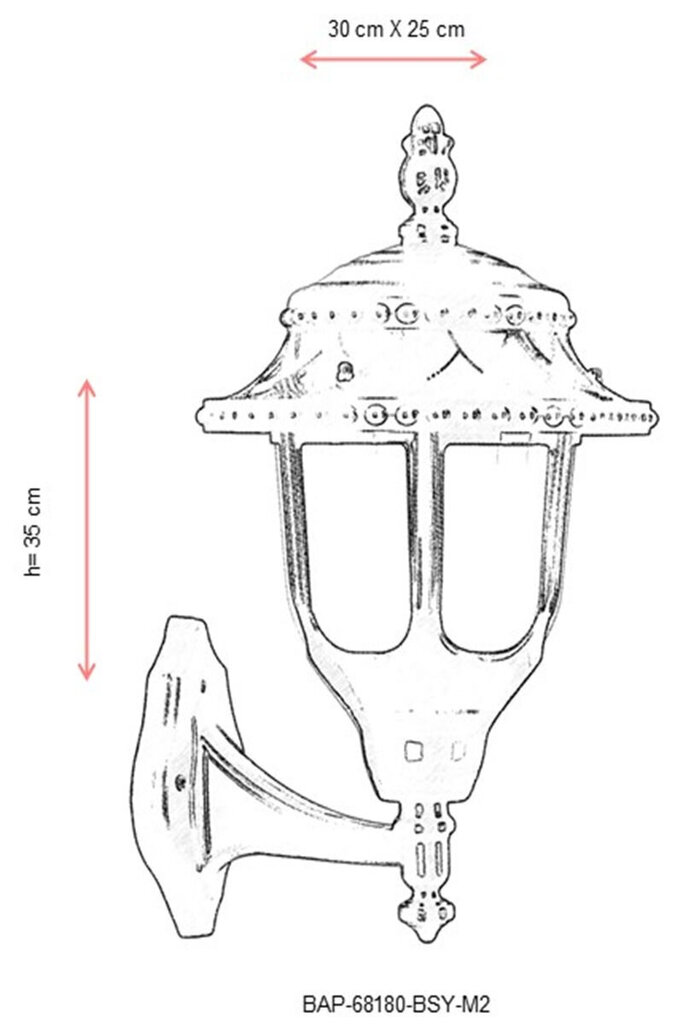 Āra sienas lampa Avonni BAP-68180-BSY-M2, 1 gab. cena un informācija | Āra apgaismojums | 220.lv