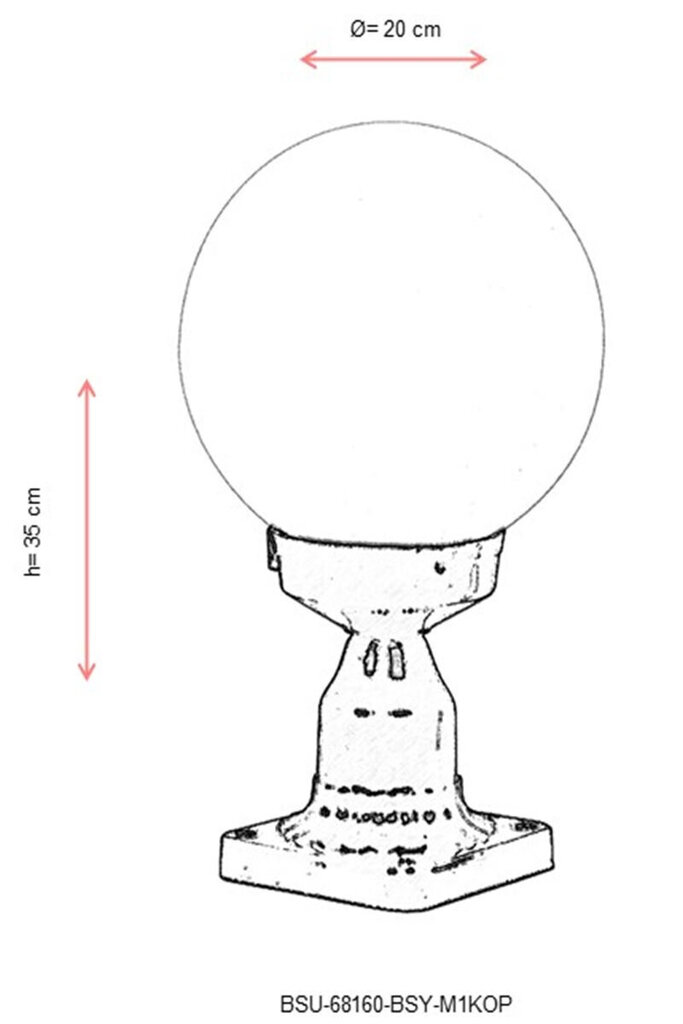 Āra sienas lampa Avonni BSU-68160-BSY-M1KOP, 1 gab. cena un informācija | Āra apgaismojums | 220.lv