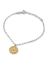 Smalka sudraba rokassprādze Vintage Flower Silver & Gems cena un informācija | Rokassprādzes | 220.lv