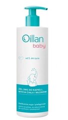 Oillan Baby Моющий гель для тела и волос 3 в 1, 400 мл цена и информация | Косметика для мам и детей | 220.lv