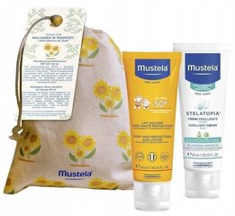 Komplekts Mustela Sun bērniem: sauļošanās pieniņš SPF50, 40 ml + sejas krēms, 40 ml cena un informācija | Sauļošanās krēmi | 220.lv
