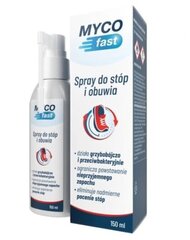 Sprejs kājām un apaviem, Myco fast, 150 ml cena un informācija | Dezodoranti | 220.lv