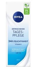 Mitrinošs sejas krēms ar SPF 15 Nivea, 50 ml cena un informācija | Sejas krēmi | 220.lv