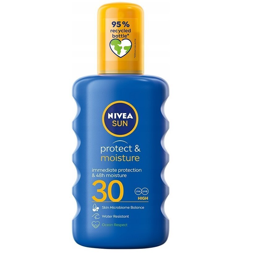 Nivea_Sun Aizsargājošs un Mitrinošs Iedeguma losjons ar SPF30, 200ml cena un informācija | Sauļošanās krēmi | 220.lv