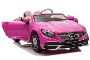 Divvietīgs bērnu elektroauto Mercedes Maybach S650, rozā cena un informācija | Bērnu elektroauto | 220.lv