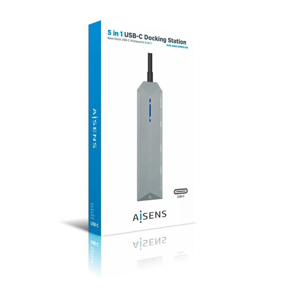 Aisens ASUC-5P003-GR cena un informācija | Adapteri un USB centrmezgli | 220.lv