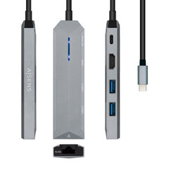 Aisens ASUC-5P003-GR cena un informācija | Adapteri un USB centrmezgli | 220.lv