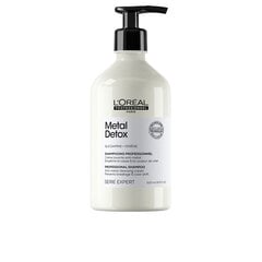 L´Oréal Professionnel Série Expert Metal Detox Professional Šampūns pret metālu attīrošs krēms šampūns krāsotu matu spīdumam un aizsardzībai 500 ml cena un informācija | Matu veidošanas līdzekļi | 220.lv