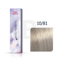 Wella Professionals Illumina Color Me+ profesionāla pastāvīga matu krāsa 10|81 60 ml cena un informācija | Matu krāsas | 220.lv