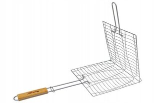 Dārza grila režģis zivīm trīsvietīgs 28x28 cm cena un informācija | Grila, barbekjū piederumi un aksesuāri | 220.lv