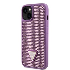 Guess Rhinestones Triangle Metal Logo Case for iPhone 13 Purple цена и информация | Чехлы для телефонов | 220.lv