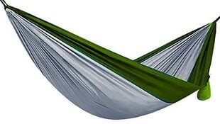 Tūristu šūpuļtīkls Santjago, 260x140 cm, zaļš/balts цена и информация | Гамаки | 220.lv