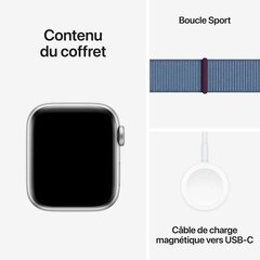 Apple Watch SE 40mm Sport Loop Silver/Winter Blue цена и информация | Смарт-часы (smartwatch) | 220.lv