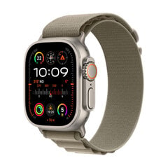 Apple Watch Ultra 2 GPS + Cellular, 49mm Titanium Case with Olive Alpine Loop - Large MRF03EL/A цена и информация | Смарт-часы (smartwatch) | 220.lv