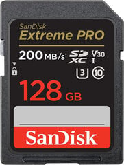 Sandisk Extreme Pro SDXC 128GB cena un informācija | Atmiņas kartes fotokamerām | 220.lv