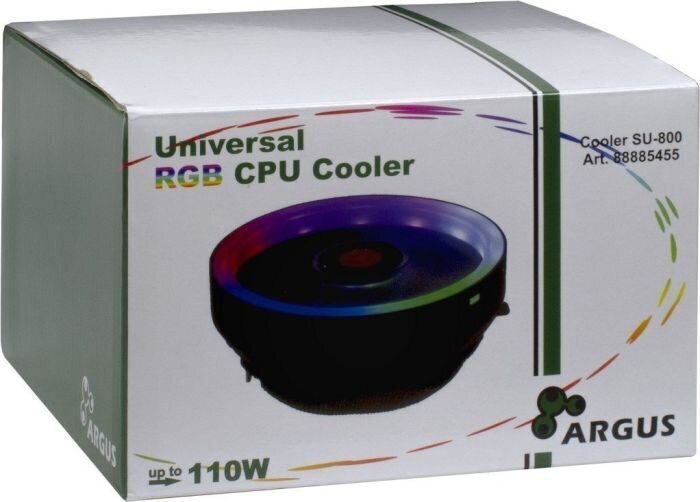 Inter-Tech Argus SU-800 RGB 88885455 цена и информация | Procesora dzesētāji | 220.lv