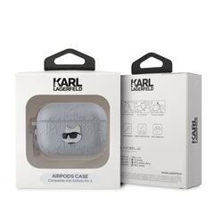 Karl Lagerfeld PU Embossed Choupette Head Case for AirPods 3 Silver цена и информация | Аксессуары для наушников | 220.lv