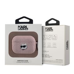 Karl Lagerfeld PU Embossed Choupette Head Case for AirPods Pro Pink цена и информация | Аксессуары для наушников | 220.lv